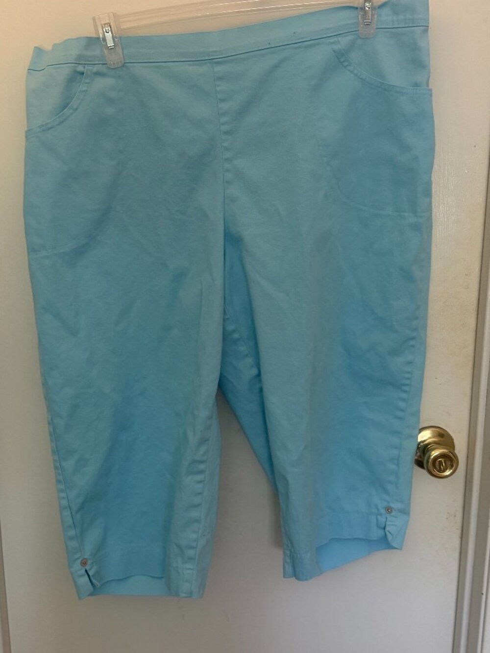 Just My Size Baby Blue Capris W 3X